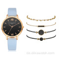 5 teile/satz Fashion Watch Geschenk Set Frauen Armband Quarzuhren Sets Geschenk Für Damen Kleid Armreif Armbanduhr Großhandel Uhren